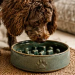 Slow Feeder Ceramic Dog Bowl — alternate view