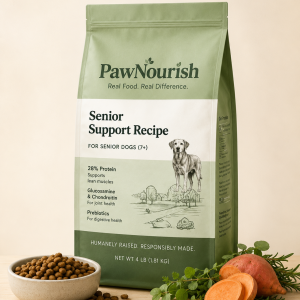 PawNourish Senior Support Recipe dog food bag