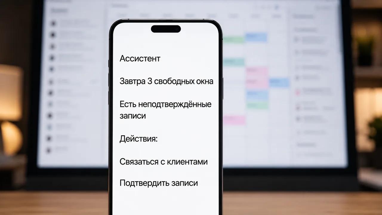 Контроль записи, загрузки и клиентских обращений: пример отчёта AI-ассистента