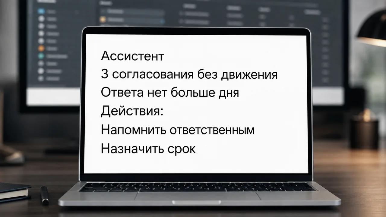 Согласование договоров и автоматизация документооборота: пример отчёта AI-ассистента