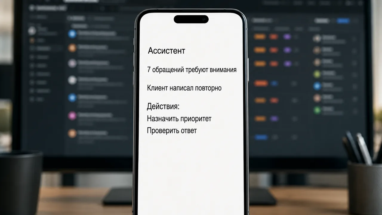 Обработка обращений и автоматизация поддержки: пример отчёта AI-ассистента
