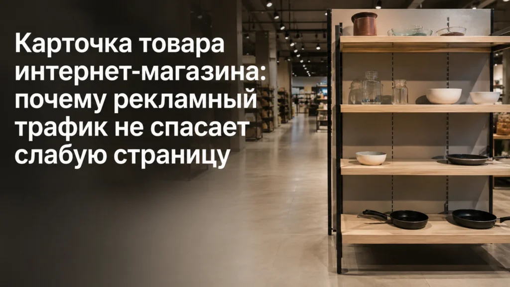 Карточка товара интернет-магазина: почему рекламный трафик не спасает слабую страницу