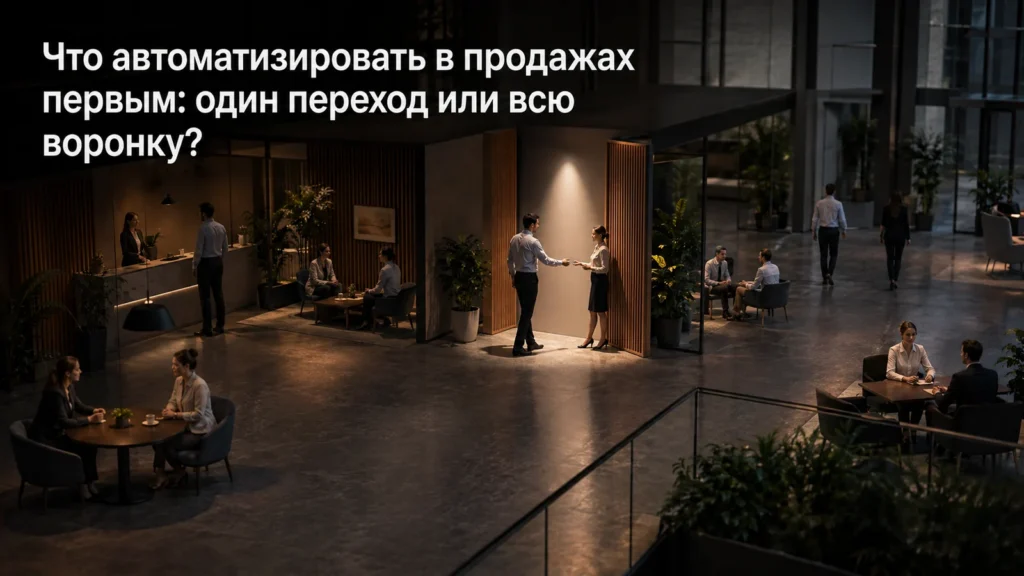 Что автоматизировать в продажах первым: один переход или всю воронку?
