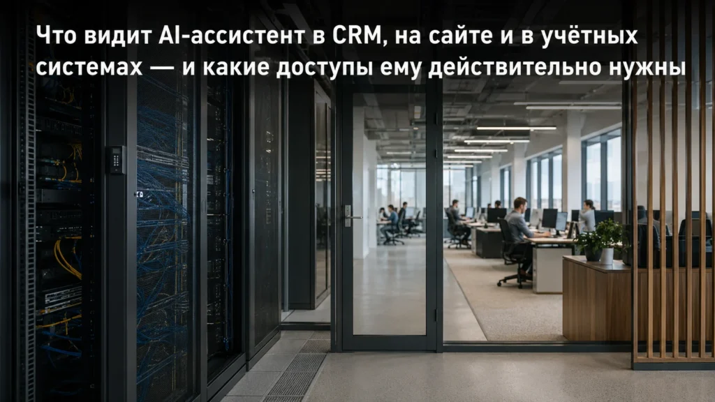 Что видит AI-ассистент в CRM, на сайте и в учётных системах — и какие доступы ему действительно нужны