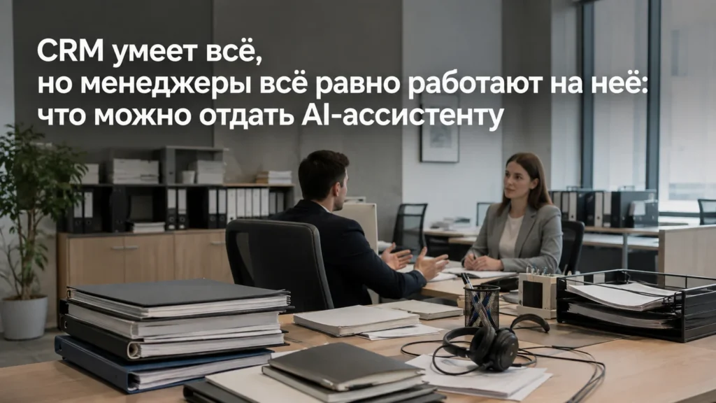 CRM умеет всё, но менеджеры всё равно работают на неё: что можно отдать AI-ассистенту