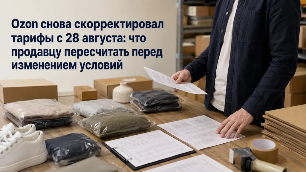 Ozon снова скорректировал тарифы с 28 августа: что продавцу пересчитать перед изменением условий