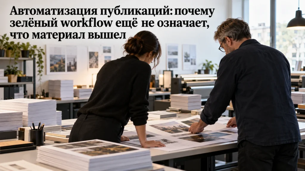 Автоматизация публикаций: почему зелёный workflow ещё не означает, что материал вышел