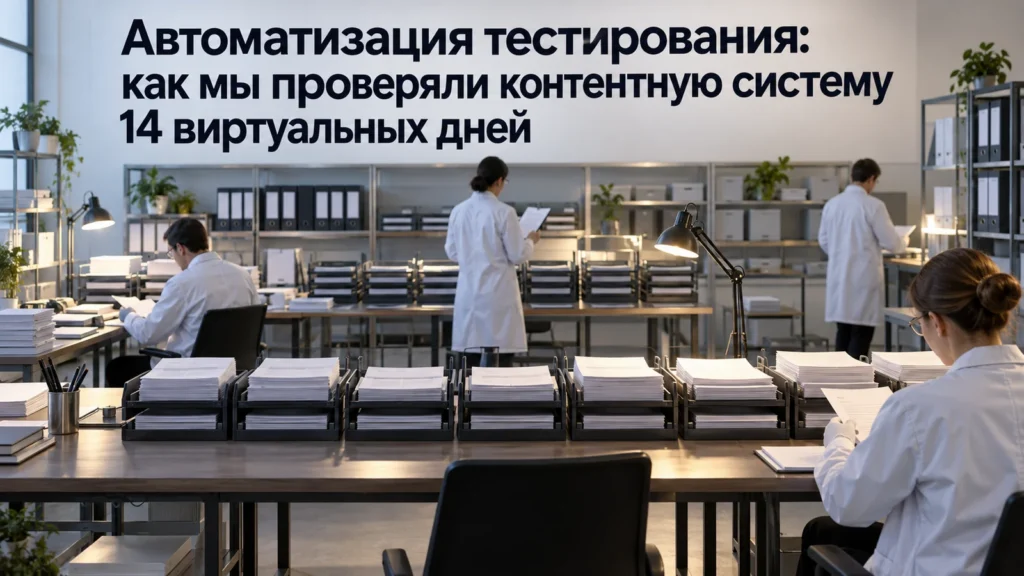 Автоматизация тестирования: как мы проверяли контентную систему 14 виртуальных дней