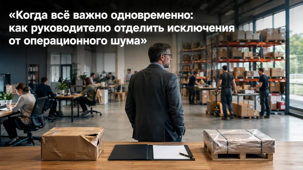 Когда всё важно одновременно: как руководителю отделить исключения от операционного шума