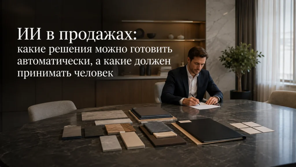 ИИ в продажах: какие решения можно готовить автоматически, а какие должен принимать человек