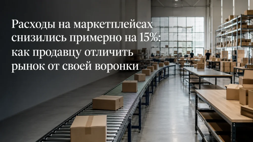 Расходы на маркетплейсах снизились примерно на 15%: как продавцу отличить рынок от своей воронки