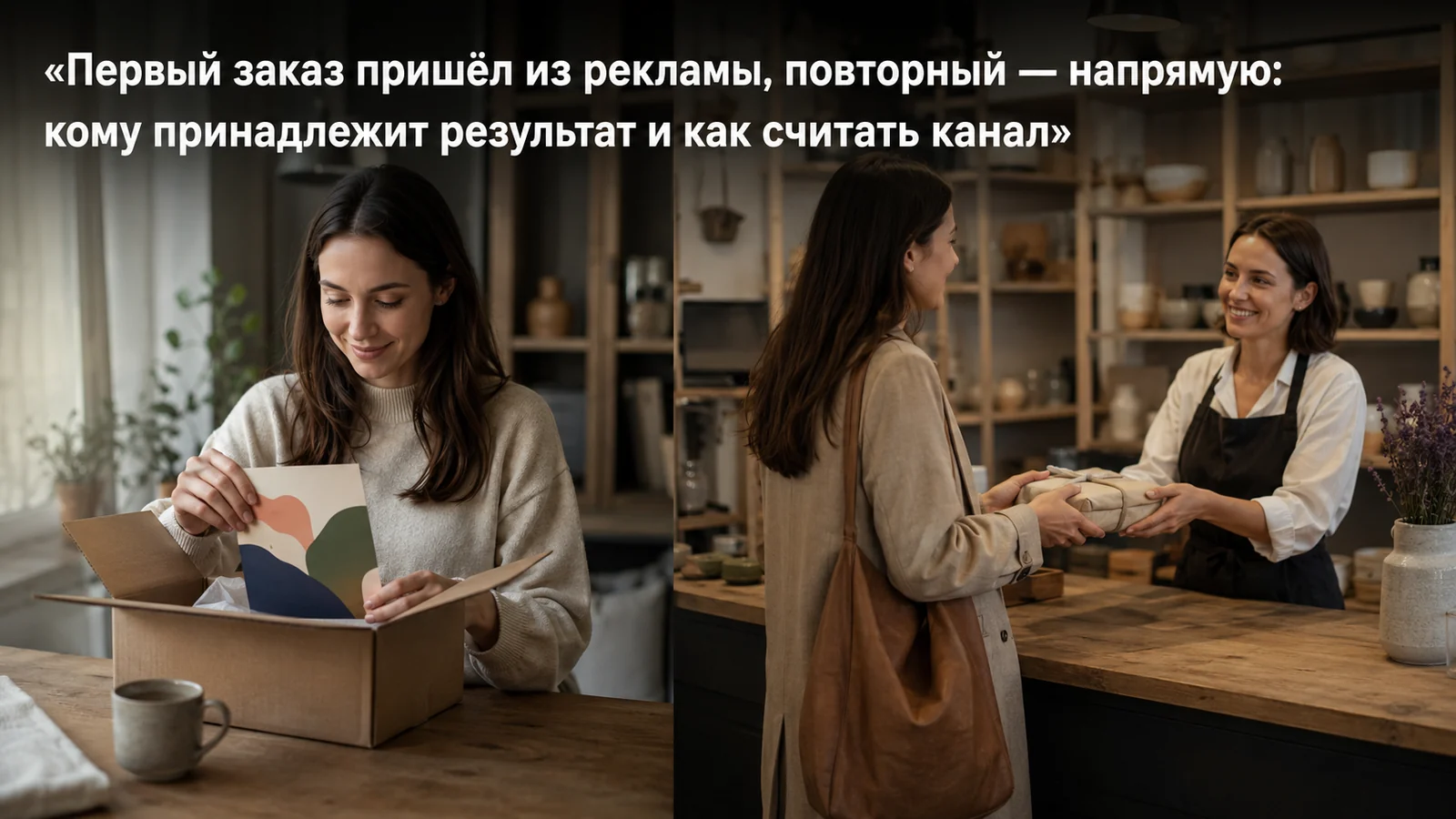 Первый заказ пришёл из рекламы, повторный — напрямую: кому принадлежит результат и как считать канал